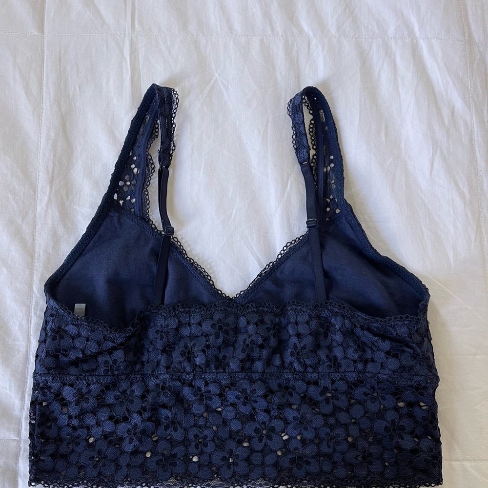 Aerie Navy Lace Bralette Medium